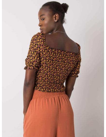 Női fodros blúz Bahia RUE PARIS fekete