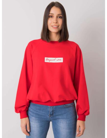 Női kapucnis pulóver plus size HARIETTE piros