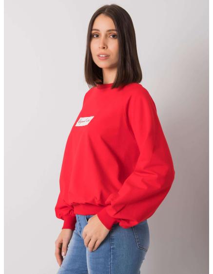 Női kapucnis pulóver plus size HARIETTE piros