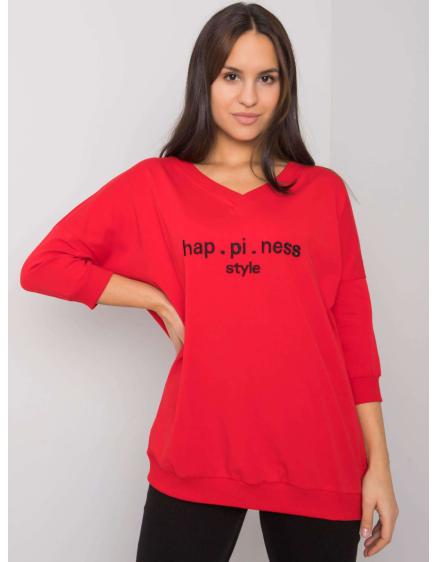 Női kapucnis pulóver Jolanda RUE PARIS piros