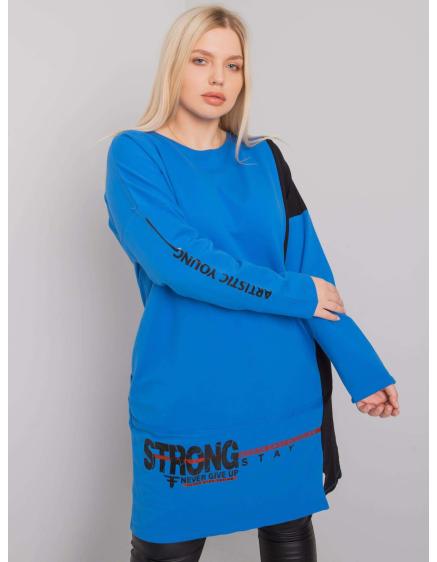 Női plus size pamut tunika ELEASHA sötétkék