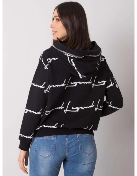 Dámská mikina s kapsou plus size JOSSY černá