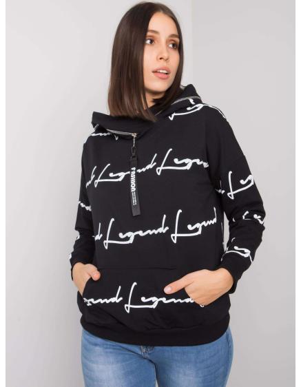 Dámská mikina s kapsou plus size JOSSY černá