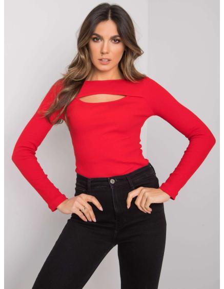 Blúz kivágással Jonnelle RUE PARIS piros