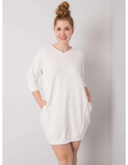 Dámske plus size bavlnené šaty KARISSA ecru