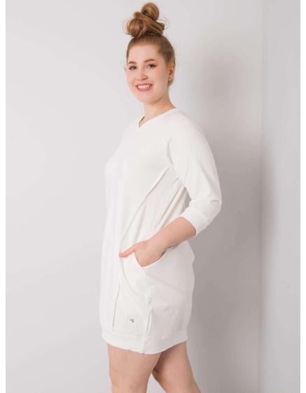 Dámske plus size bavlnené šaty KARISSA ecru