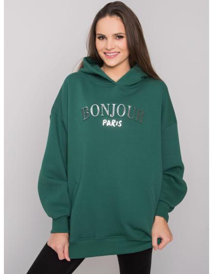 Női melegítőfelső patch Lille RUE PARIS sötétzöld