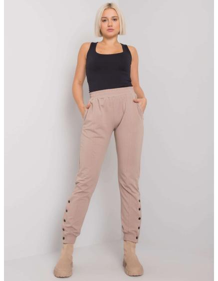 Cindy RUE PARIS női gombos melegítőnadrág sötét bézs színű