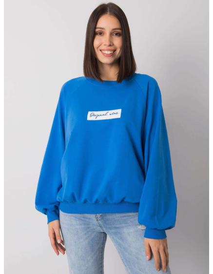 Dámská mikina s kapucí plus size HARLETTE tmavě modrá 