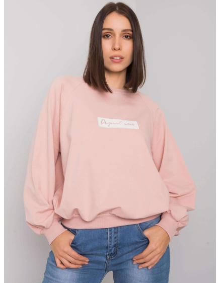 Női plus size kapucnis pulóver HARLETTE rózsaszín