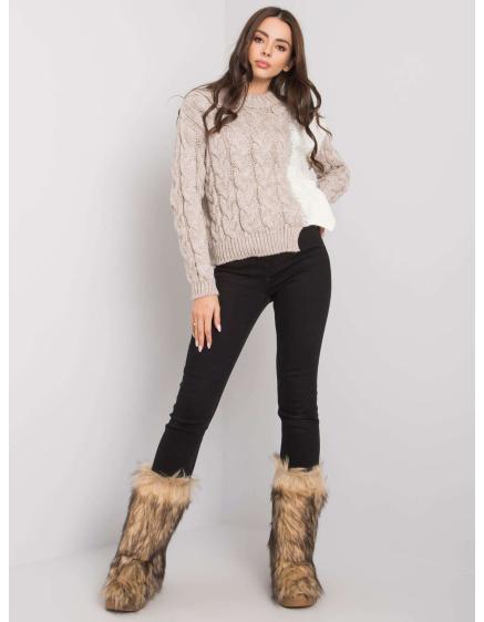 Női pulóver Biarritz RUE PARIS sötétbézs sötét bézs