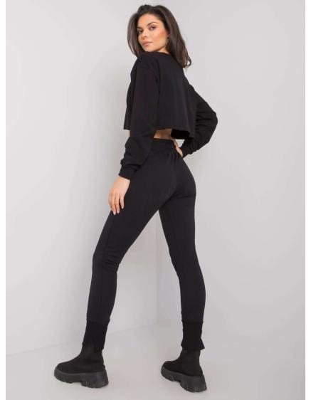 Női melegítőnadrág zsebekkel Naomi RUE PARIS fekete