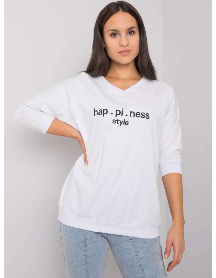 Női pulóver Jolanda RUE PARIS felirattal fehér