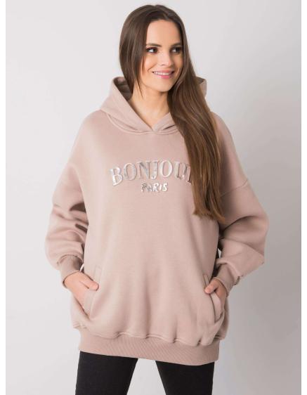 Dámská mikina Lille khaki RUE PARIS tmavě béžová 