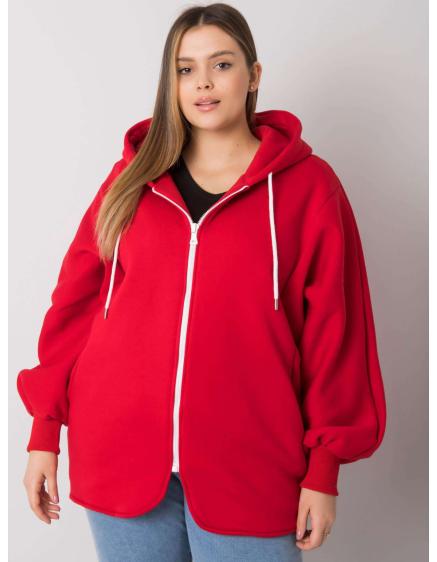 Dámská mikina plus size ELLA červená 
