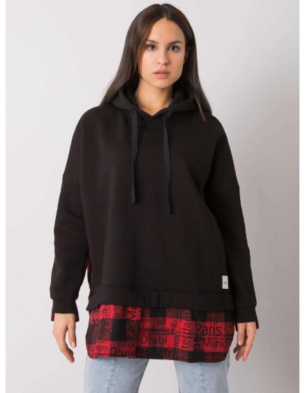 Dámská mikina Freyah RUE PARIS černo-červená