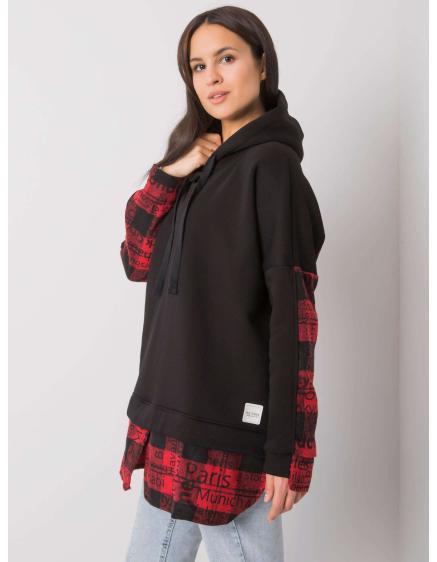 Dámská mikina Freyah RUE PARIS černo-červená