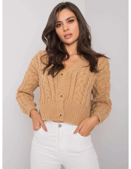 Dámsky sveter na gombíky Avezzano SUBLEVEL hnedý