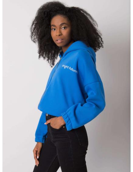 Női hímzett pulóver Michelle RUE PARIS sötétkék