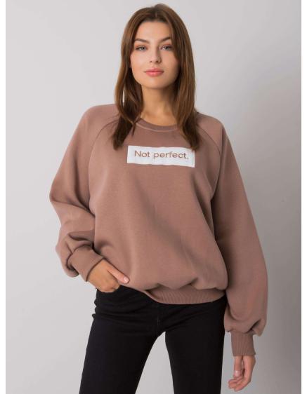 Dámská mikina s kapucí JORDY tmavě béžová 