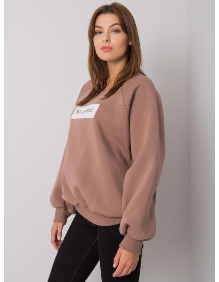 Dámská mikina s kapucí JORDY tmavě béžová 