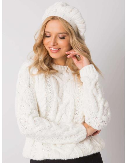 Dámska čiapka s aplikáciou ecru