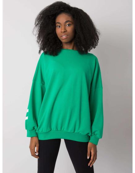 Női nyomtatott kapucnis pulóver BROOKE zöld