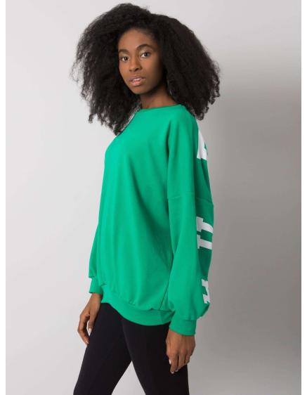 Női nyomtatott kapucnis pulóver BROOKE zöld