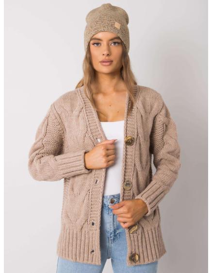 Dámska béžovo-žltá čiapka RUE PARIS s nášivkou