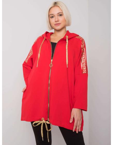 Női cipzáras pulóver ATHENS piros