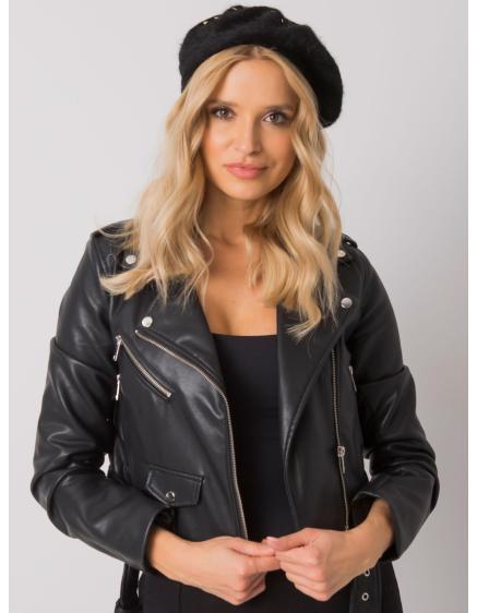 Női barett applikációkkal fekete