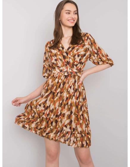 Női övvel ellátott ruha SASSARI barna