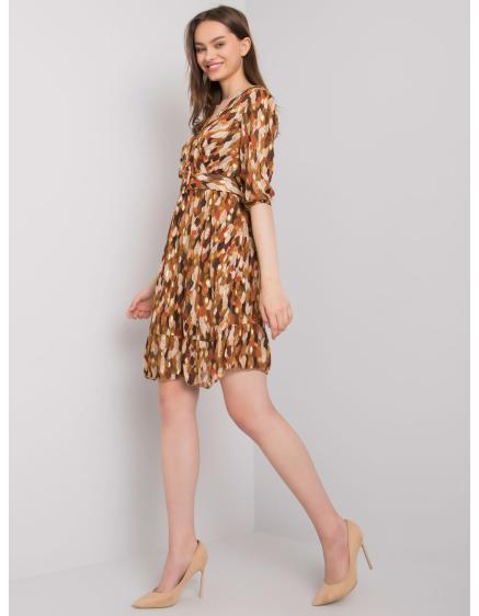 Női övvel ellátott ruha SASSARI barna