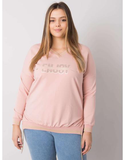 Női plus size blúz applikációval LILA rózsaszínű