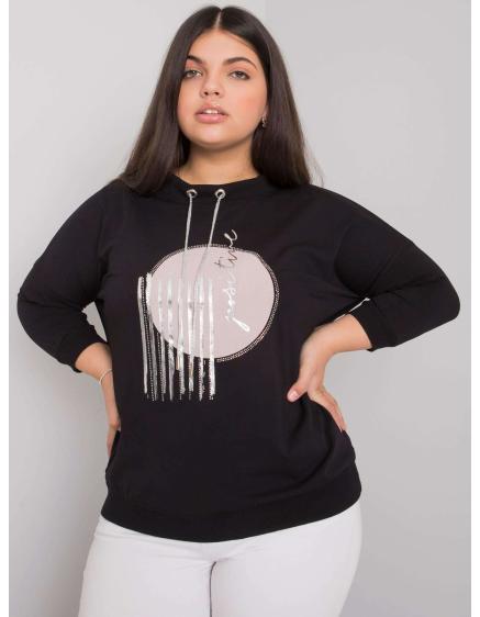 Női plus size blúz BELLA fekete