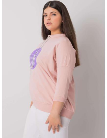 Dámská halenka plus size BELLA růžová