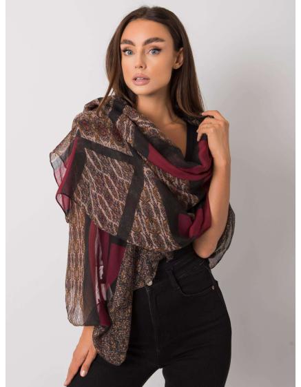 Női sál DAKOTA barna és bordó színben