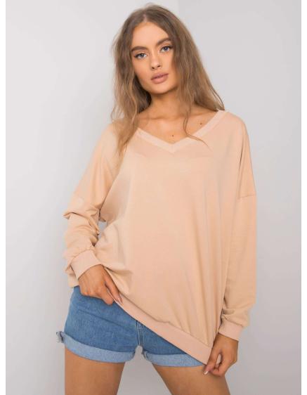 Női kapucnis pulóver LILYANA bézs színű