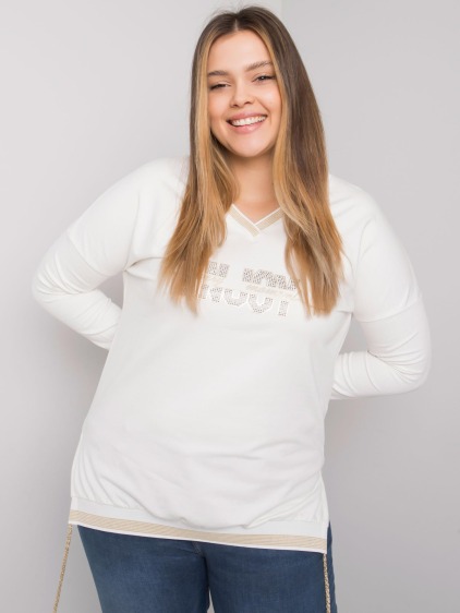 Női plus size blúz LILA ecru
