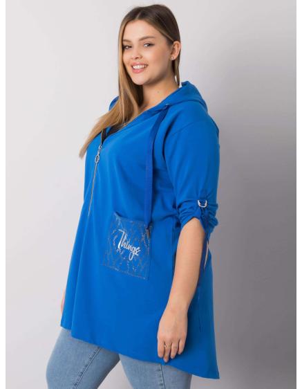 Dámská mikina na zip ZURICH plus size tmavě modrá 