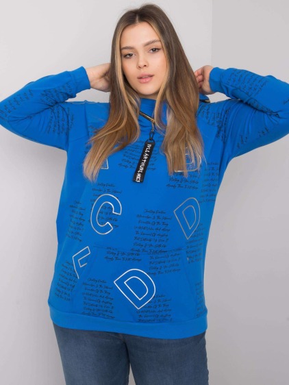 Dámská mikina plus size ADELE tmavě modrá 