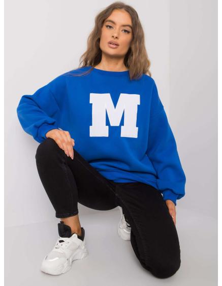 Női pamut pulóver ARMELLE kék