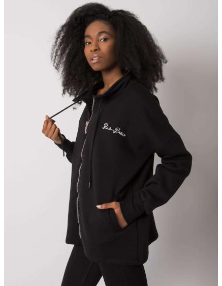 Női kapucnis pulóver Jasmine RUE PARIS fekete