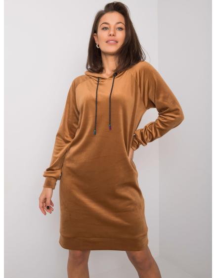 Női kapucnis ruha MESSINA barna