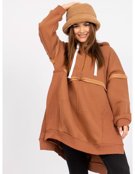 Női kapucnis hosszú BOSTON világos barna