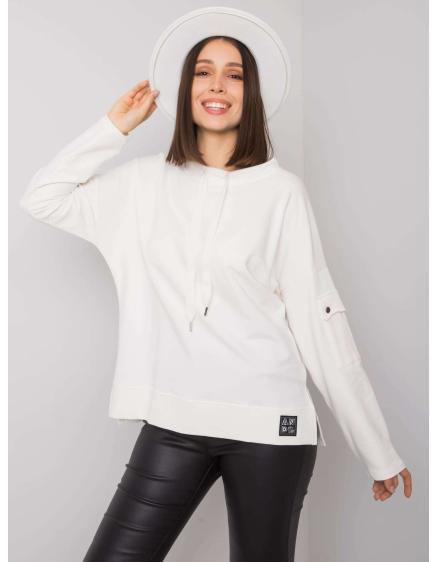 Női plus size blúz zsebekkel az ujjakon LUNNARA ekrü színben