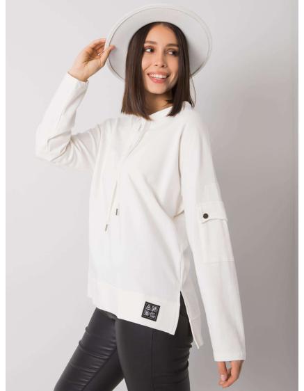 Női plus size blúz zsebekkel az ujjakon LUNNARA ekrü színben