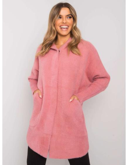 Dámsky kabát z alpaky CAROLYN ružový