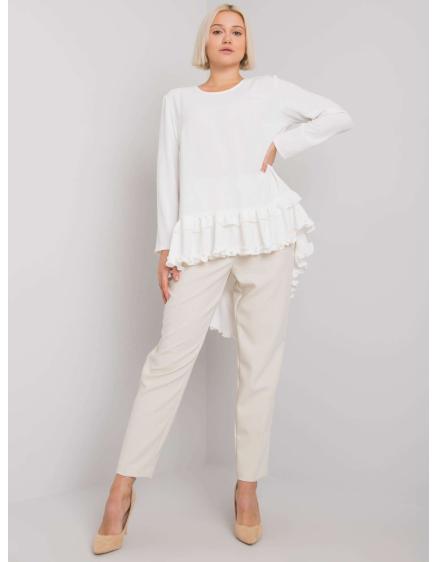 Női blúz fodros Tracy RUE PARIS fehér