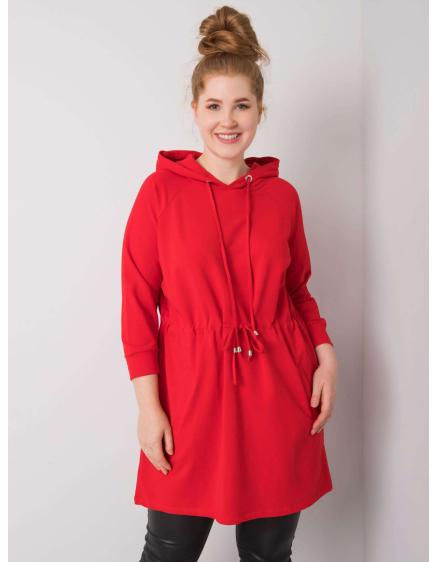 Női plus size pulóver NORINA piros